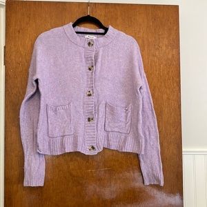Madewell light purple cardigan